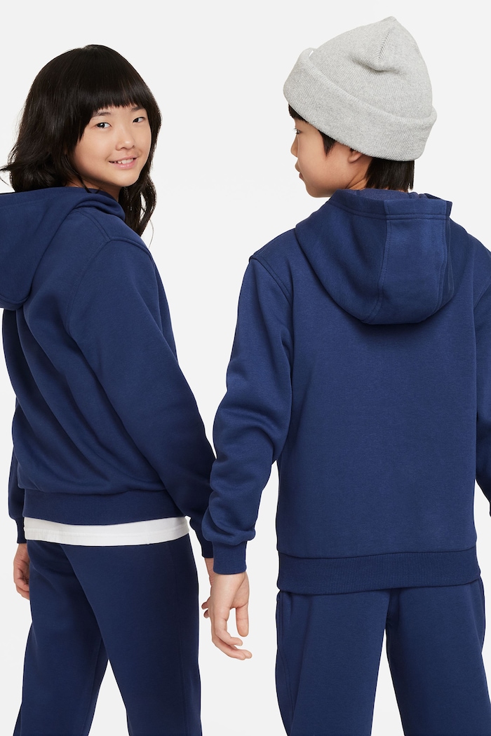 Nike Bluza z kapturem dziecięca z bawełną Nike Sportswear Club Fleece FD3000 granatowy AW26