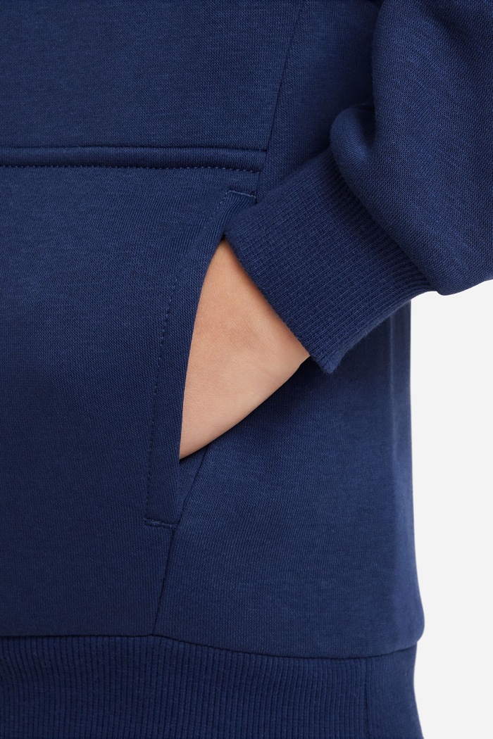 Bluza z kapturem dziecięca z bawełną Nike Sportswear Club Fleece Nike granatowy FD3000
