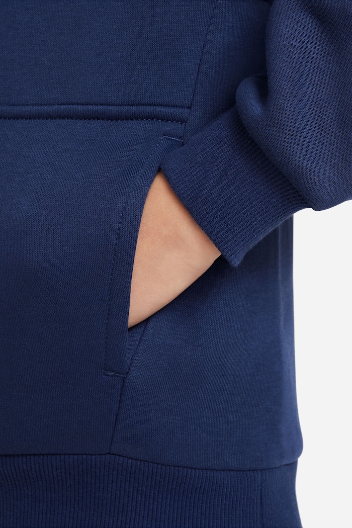 Bluza z kapturem dziecięca z bawełną Nike Sportswear Club Fleece Nike granatowy FD3000