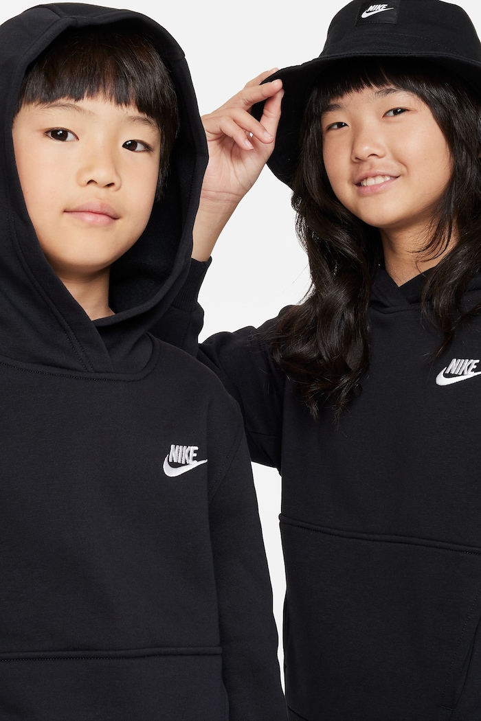Bluza z kapturem dziecięca z bawełną Nike Sportswear Club Fleece Nike FD3000 czarny