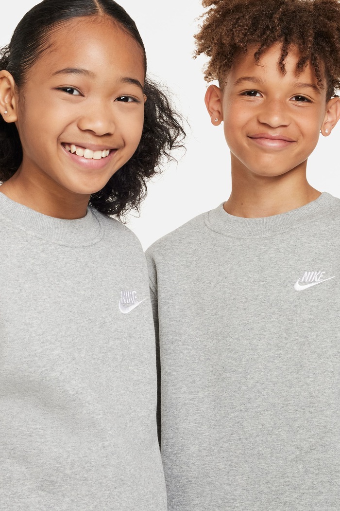 Bluza dziecięca z bawełną Nike Sportswear Club Fleece Nike FD3006 szary