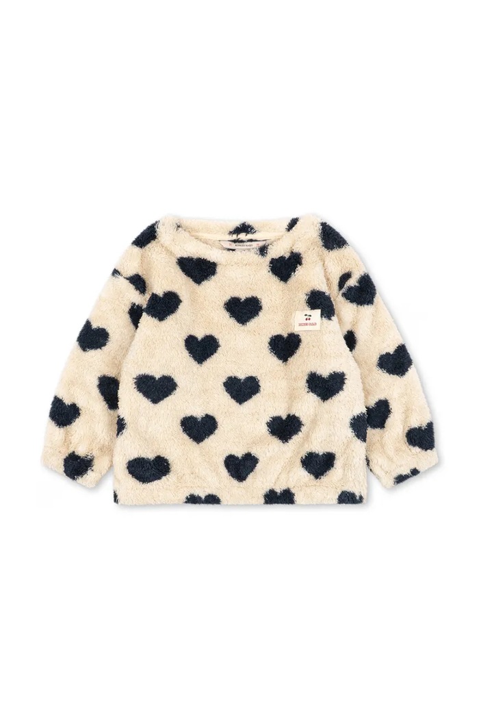 Konges Sløjd Bluza dziecięca polarowa COZY SWEAT SHIRT GRS beżowy KS107398.9BY2