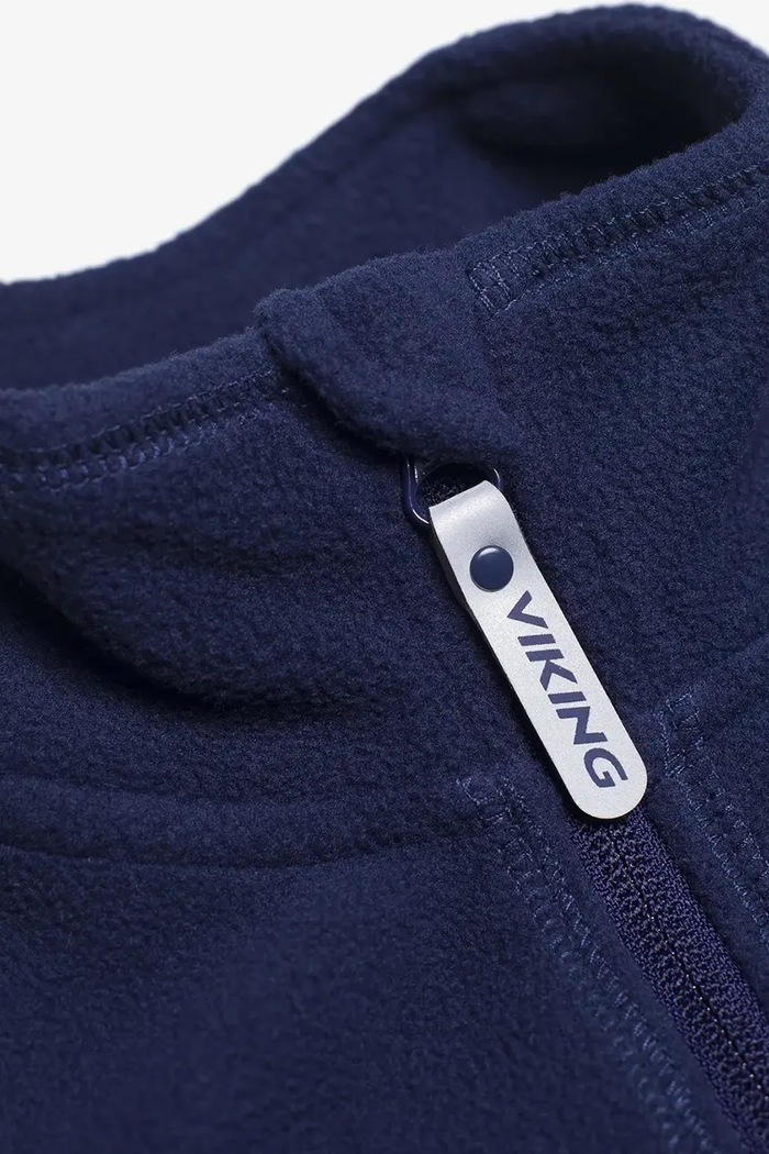 Chłopiec Viking Kids Bluza rozpinana dziecięca polarowa Playtime Fleece Jacket Warm 50.25095 granatowy