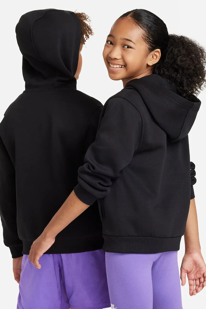 Nike Bluza rozpinana z kapturem dziecięca z bawełną Nike Sportswear Club Fleece FD3004 czarny AW26