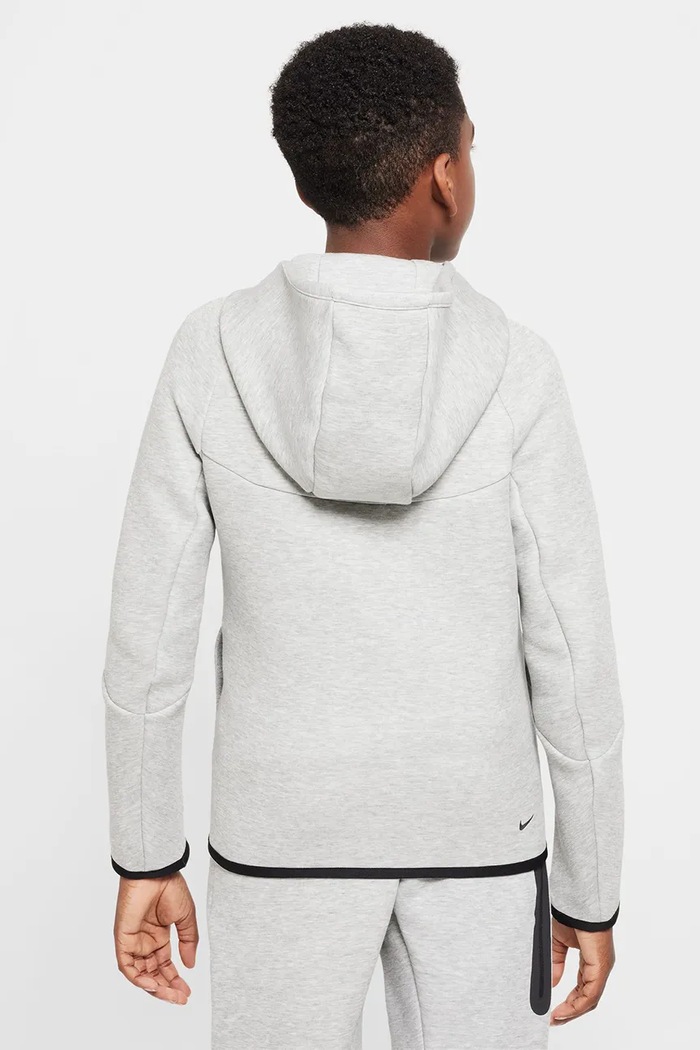 Nike Bluza rozpinana z kapturem dziecięca z bawełną Nike Sportswear Tech Fleece HV5867 szary AW26