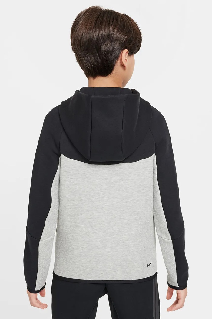 Nike Bluza rozpinana z kapturem dziecięca z bawełną Nike Sportswear Tech Fleece HV5867 szary AW26