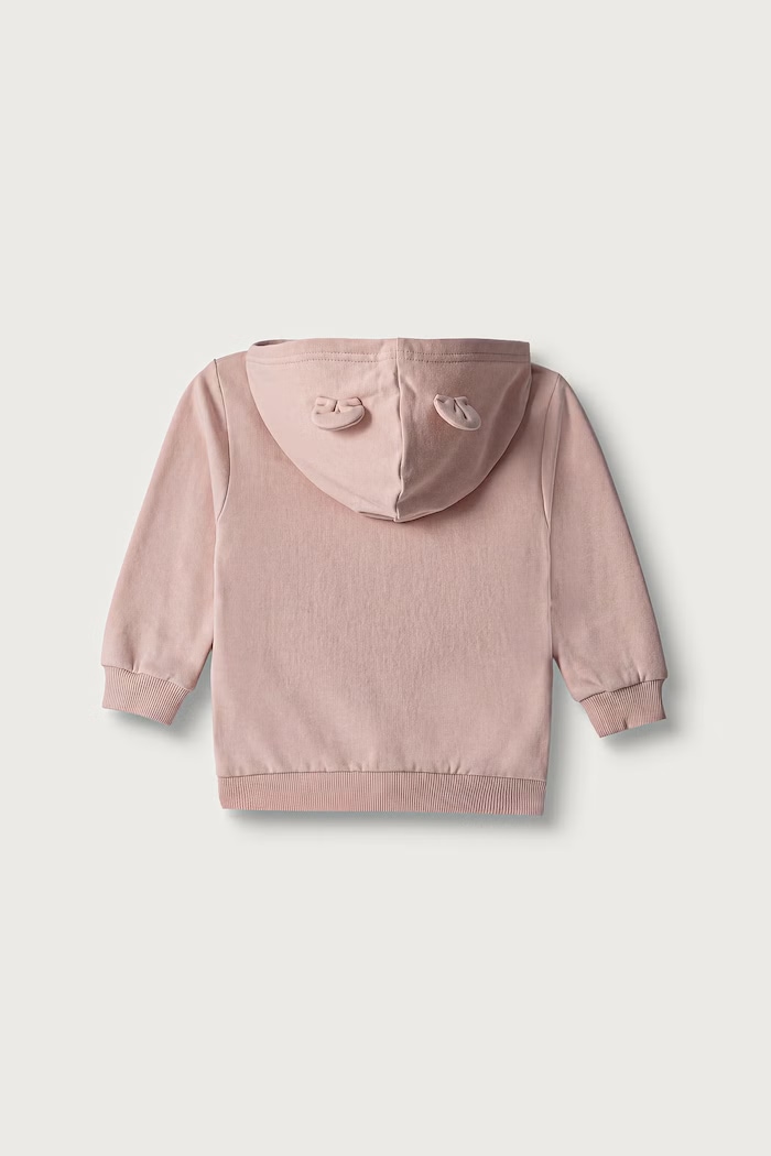 United Colors of Benetton Bluza z kapturem niemowlęca z bawełną 3YWVA501Y.W.Seasonal różowy AW26