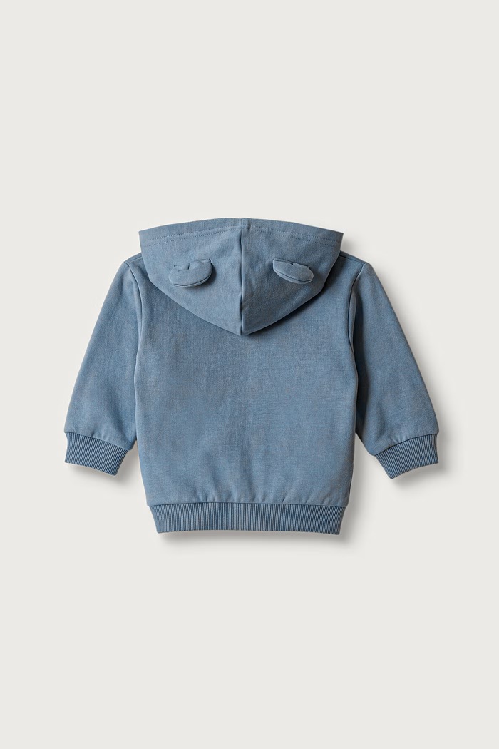 United Colors of Benetton Dukserica sa kapuljačom za bebe s pamukom 3YWVA501Y.W.Seasonal plava AW26