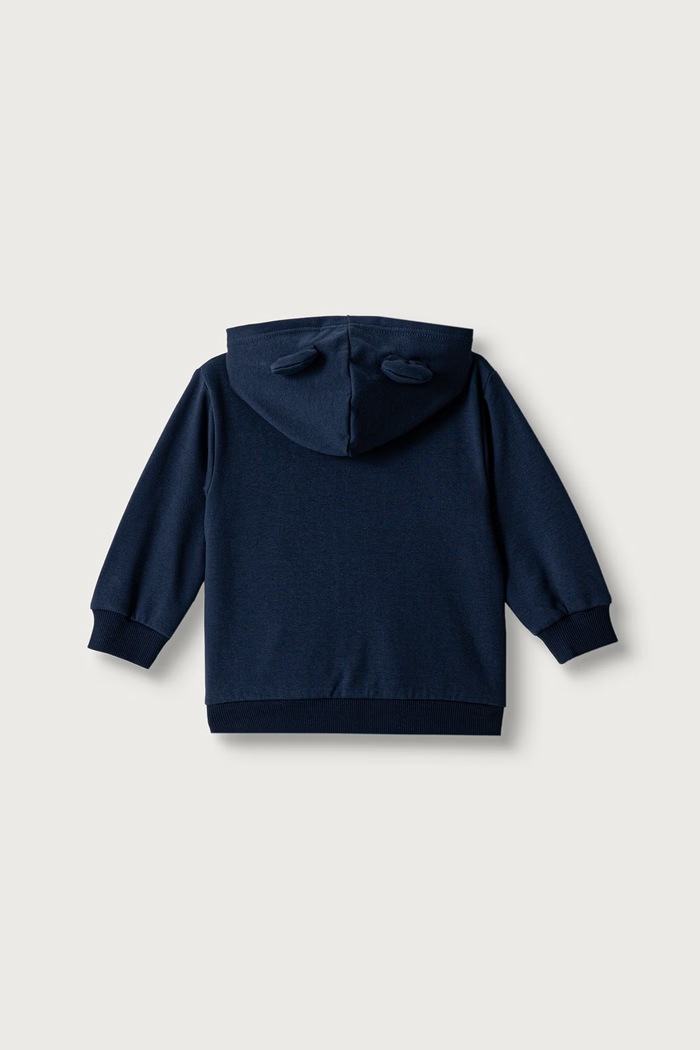 United Colors of Benetton Dukserica sa kapuljačom za bebe s pamukom 3YWVA501Y.W.Seasonal mornarsko plava AW26