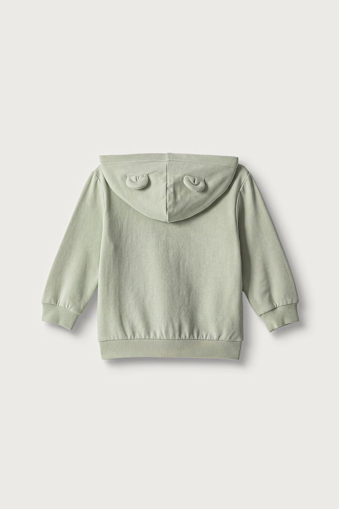 United Colors of Benetton Dukserica sa kapuljačom za bebe s pamukom 3YWVA501Y.W.Seasonal zelena AW26