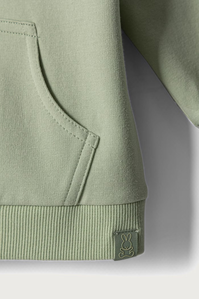 Dječaci United Colors of Benetton Dukserica sa kapuljačom za bebe s pamukom 3YWVA501Y.W.Seasonal zelena