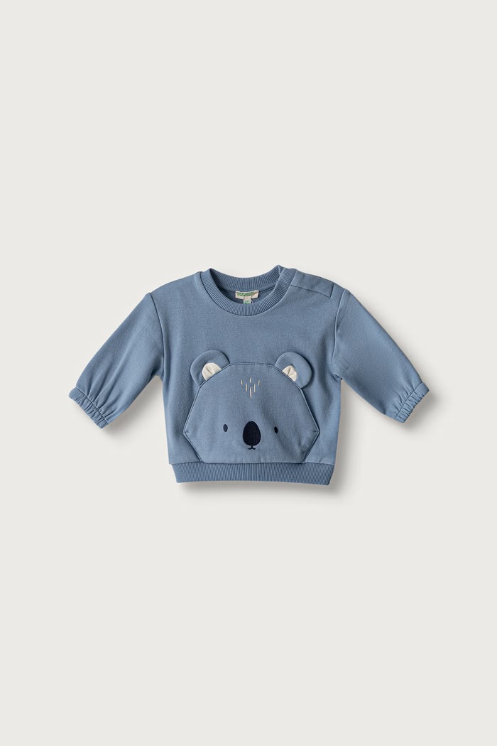United Colors of Benetton Dukserica za bebe s pamukom plava 3YWVA107F.W.Seasonal