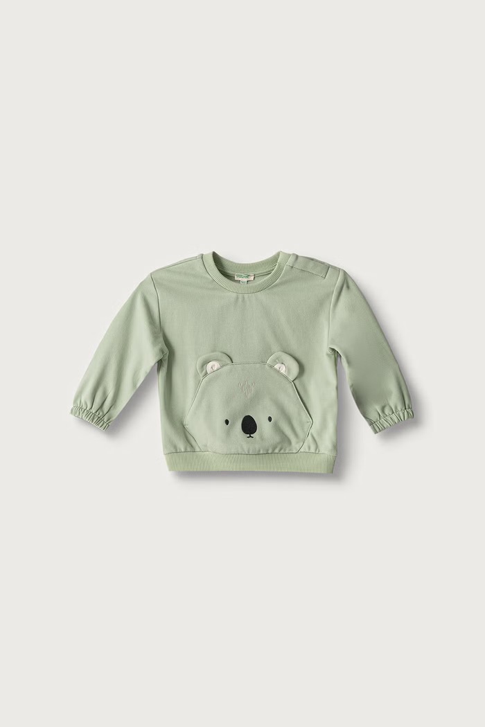 United Colors of Benetton Dukserica za bebe s pamukom zelena 3YWVA107F.W.Seasonal