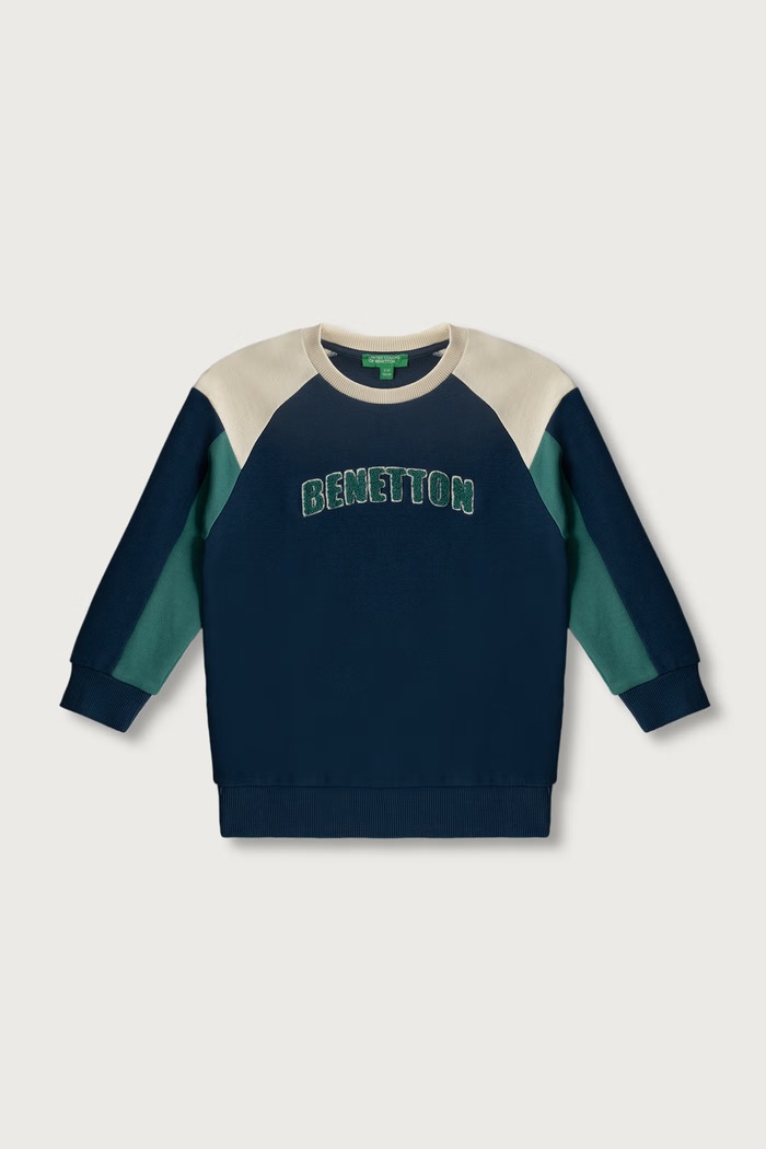 United Colors of Benetton Bluza dziecięca bawełniana granatowy 3J70G10NM.P.Seasonal