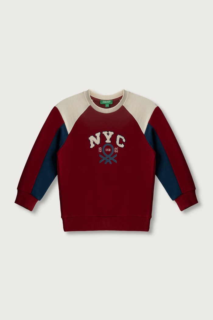 United Colors of Benetton Bluza dziecięca bawełniana bordowy 3J70G10NM.P.Seasonal