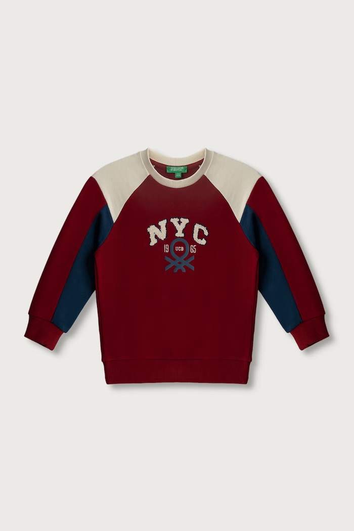 United Colors of Benetton Bluza dziecięca bawełniana bordowy 3J70G10NM.P.Seasonal