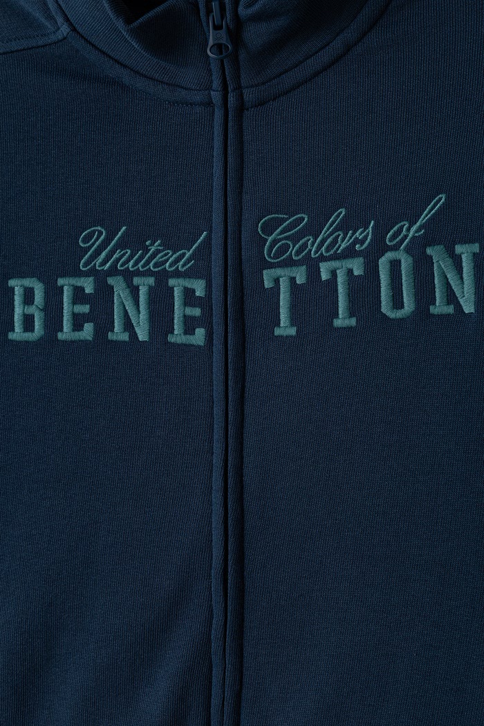 Chłopiec United Colors of Benetton Bluza rozpinana dziecięca bawełniana 3J68C506E.G.Seasonal granatowy