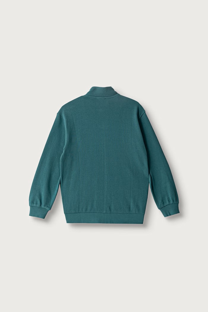 United Colors of Benetton Felpa con cerniera per bambini in cotone 3J68C506E.G.Seasonal turchese AW26