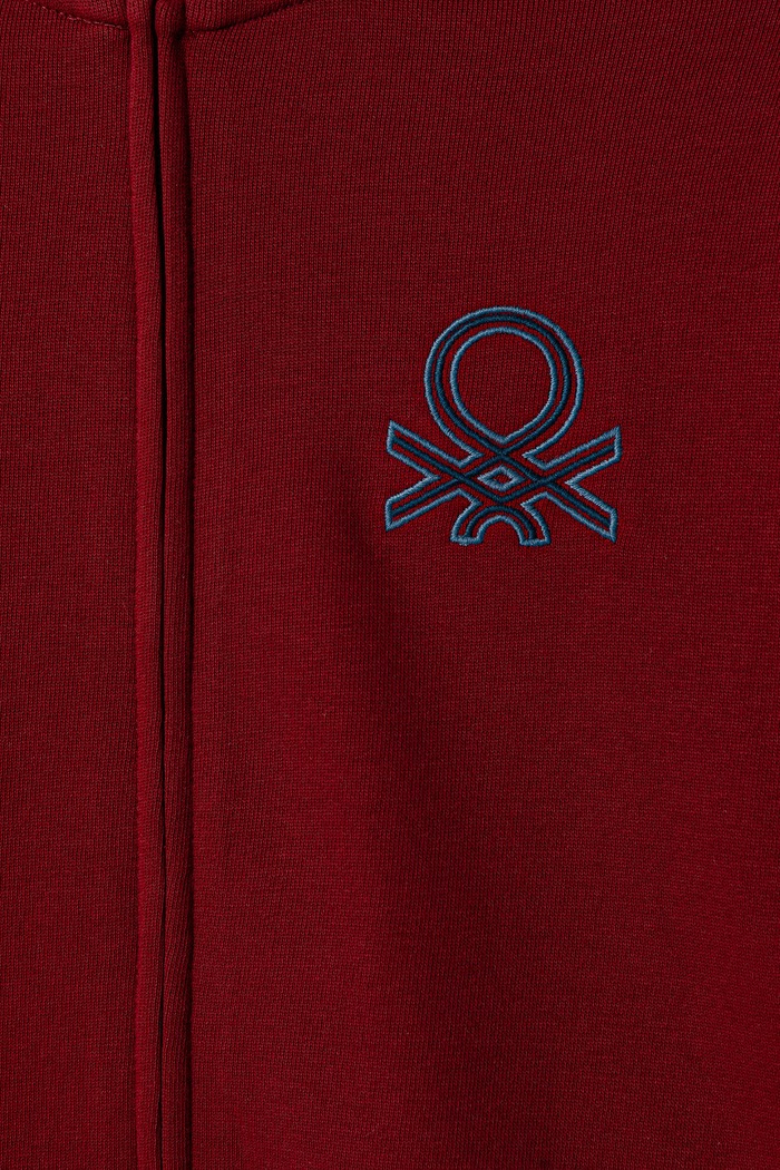 Chłopiec United Colors of Benetton Bluza rozpinana dziecięca bawełniana 3J68C506E.G.Seasonal bordowy