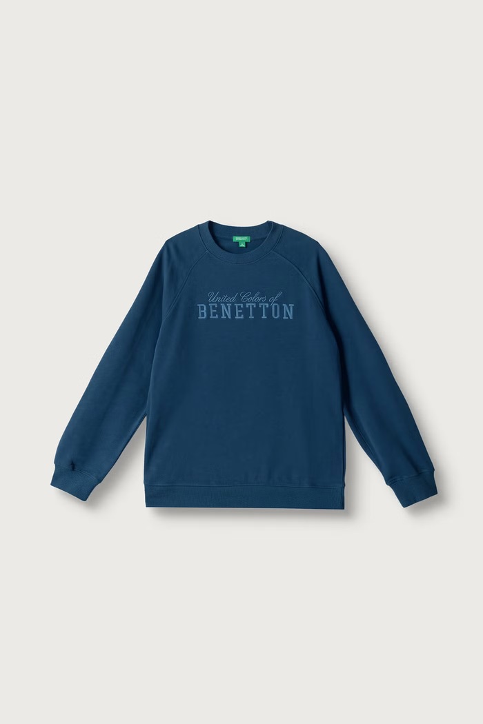 United Colors of Benetton Bluza dziecięca bawełniana granatowy 3J68C10UC.G.Seasonal
