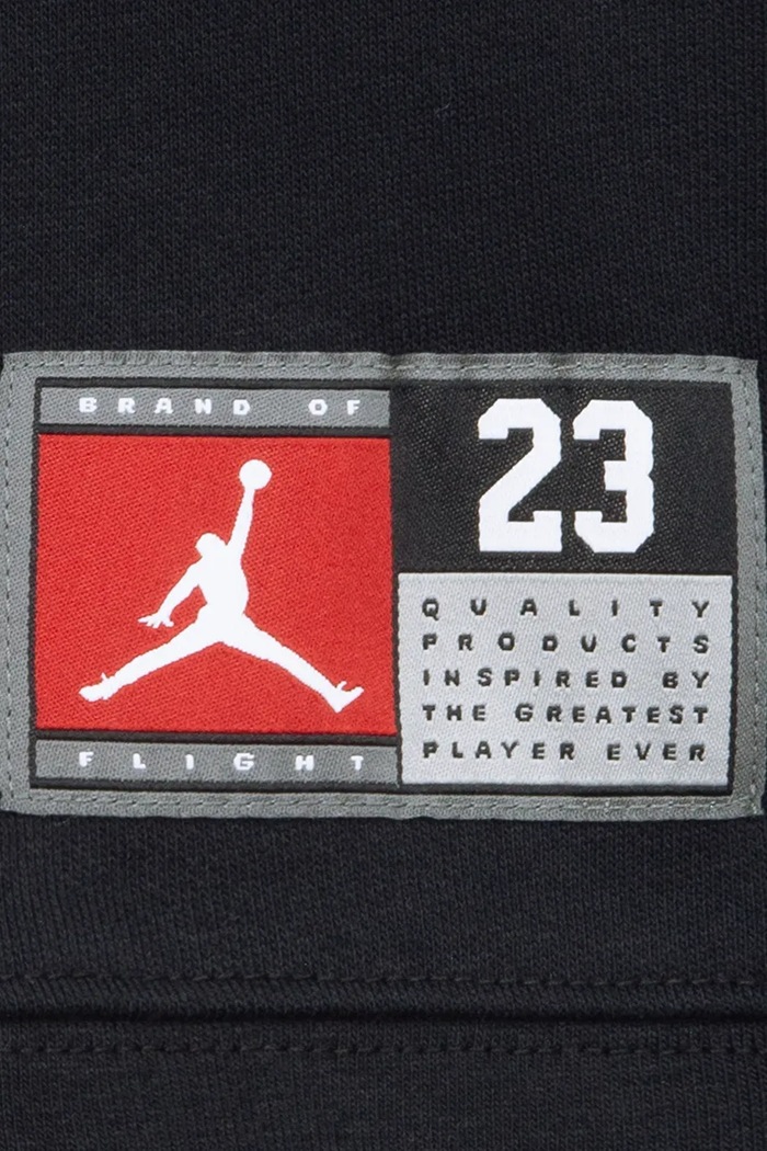 Bluza z kapturem dziecięca z bawełną Jordan czarny 95C479