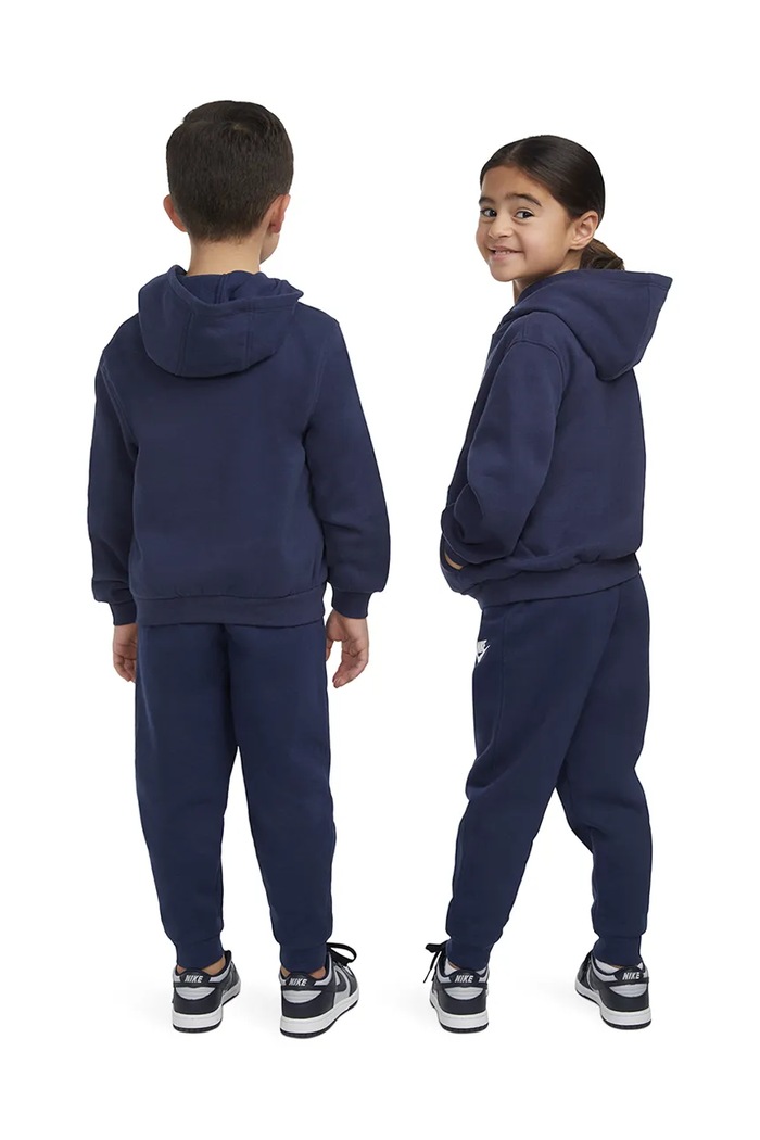Chłopiec Nike Bluza z kapturem dziecięca z bawełną 86L088 granatowy