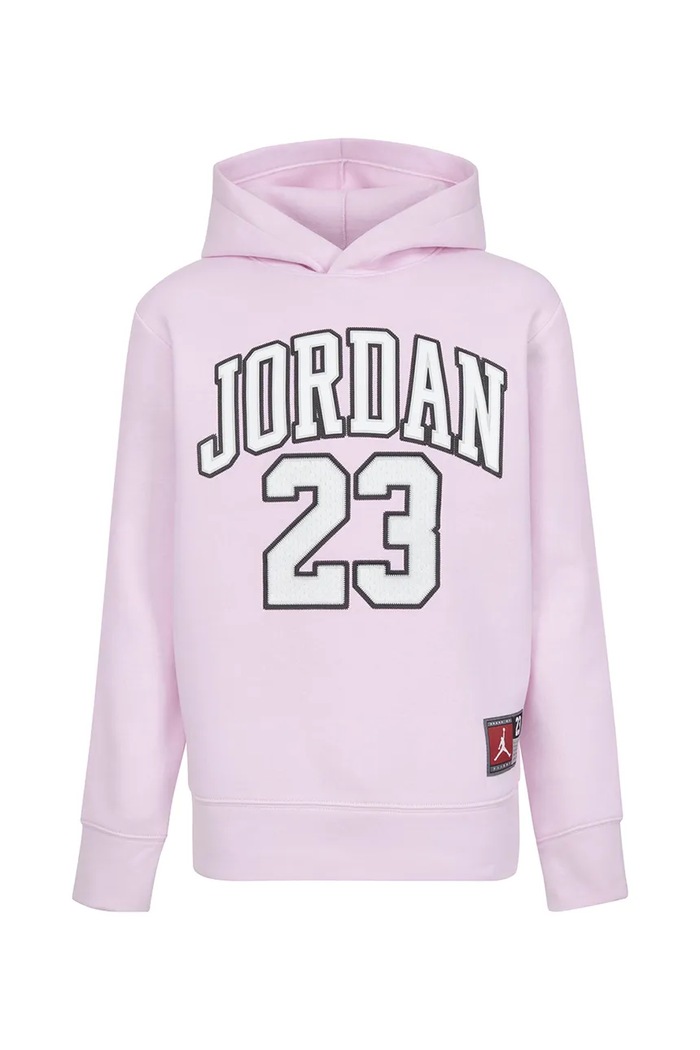 Jordan Bluza z kapturem dziecięca z bawełną 45C479 różowy AW26