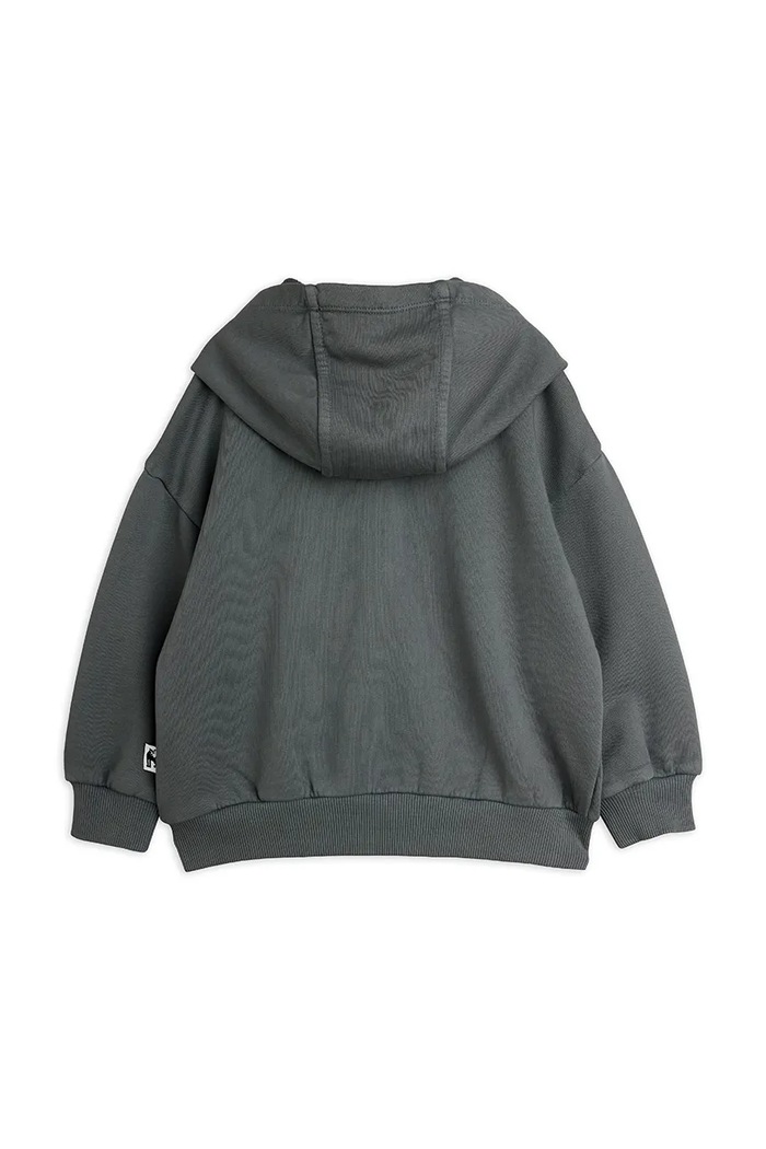 Chłopiec Mini Rodini Bluza rozpinana z kapturem dziecięca bawełniana 26720140 szary