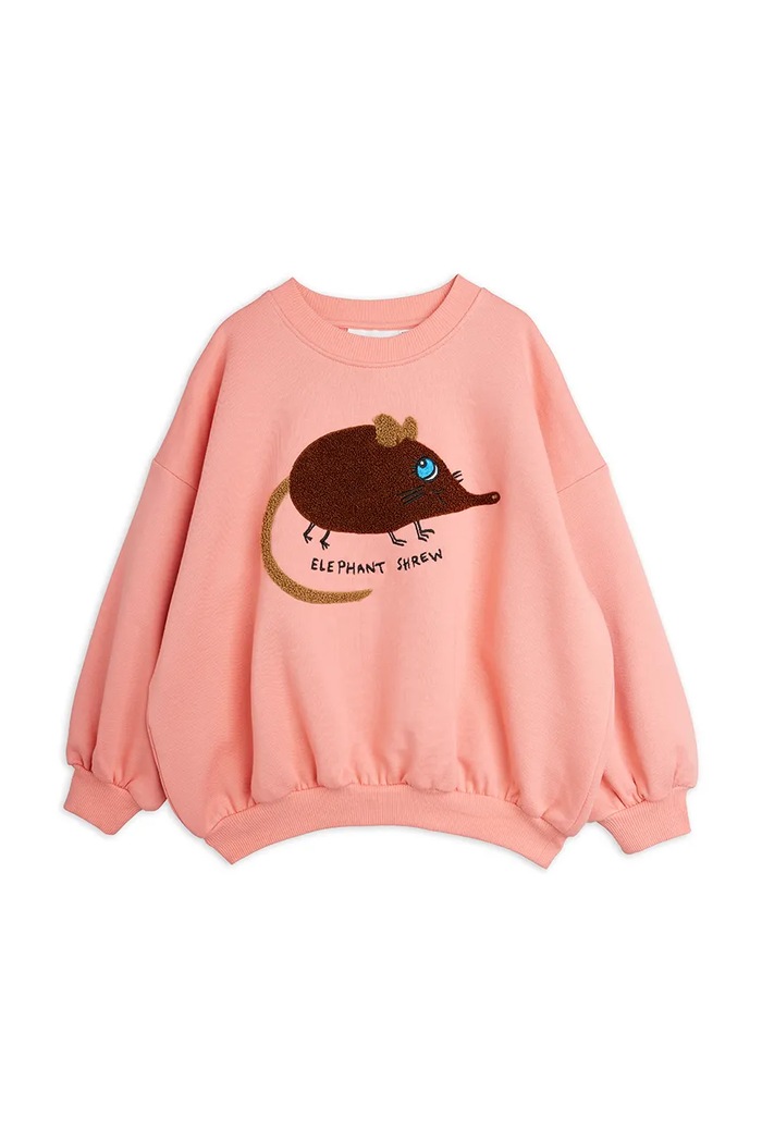 Mini Rodini Bluza dziecięca bawełniana Elephant 26720132 różowy AW26
