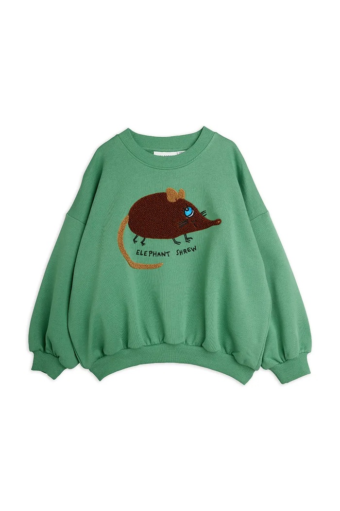 Mini Rodini Bluza dziecięca bawełniana Elephant 26720132 zielony AW26