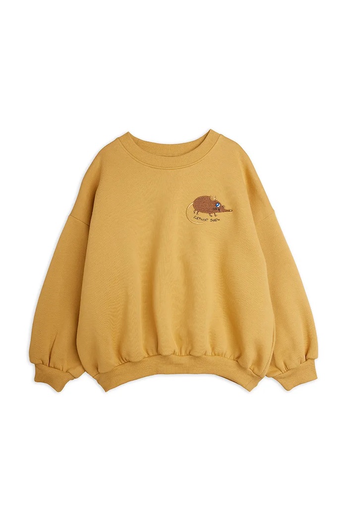 Mini Rodini Bluza dziecięca bawełniana Elephant 26720130 brązowy AW26