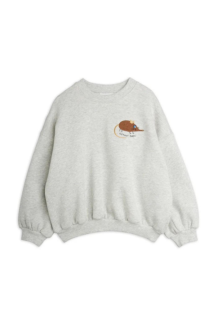 Mini Rodini Bluza dziecięca bawełniana Elephant szary 26720130