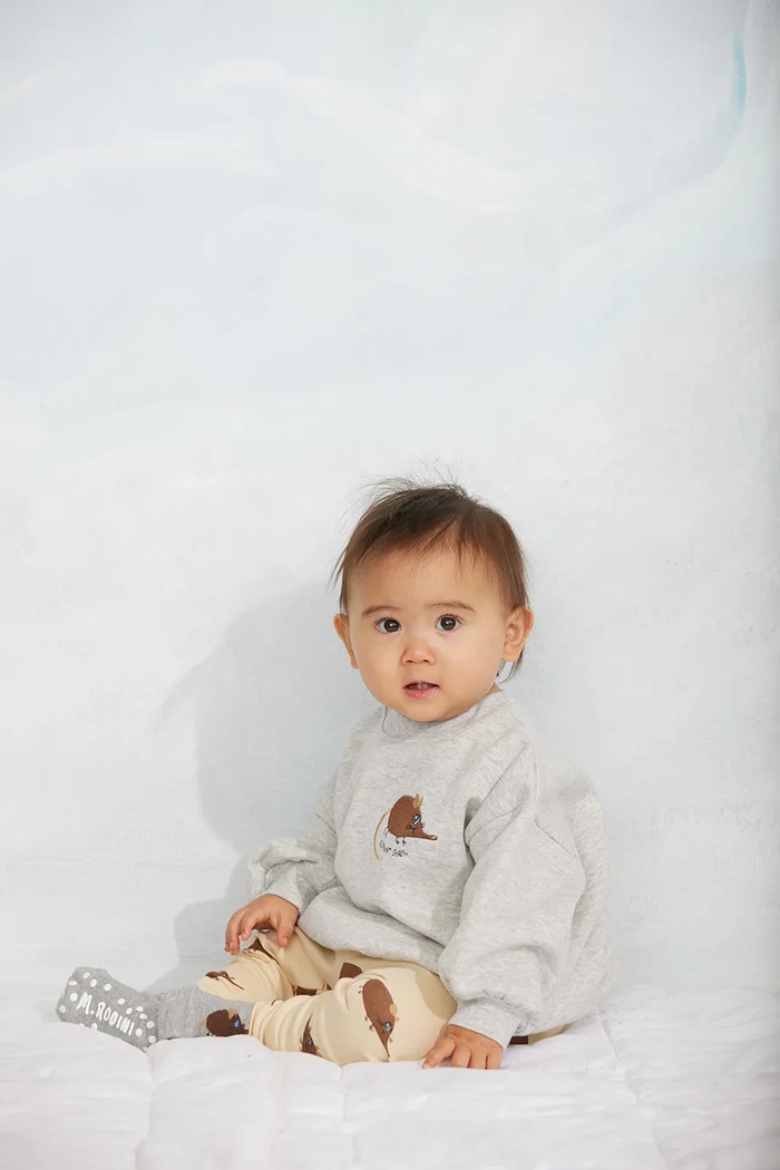Bluza dziecięca bawełniana Elephant Mini Rodini szary 26720130