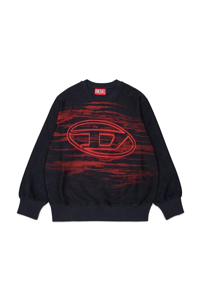 Diesel Bluza dziecięca SFRIT OVER SWEAT-SHIRT czarny J02984.KYA2P
