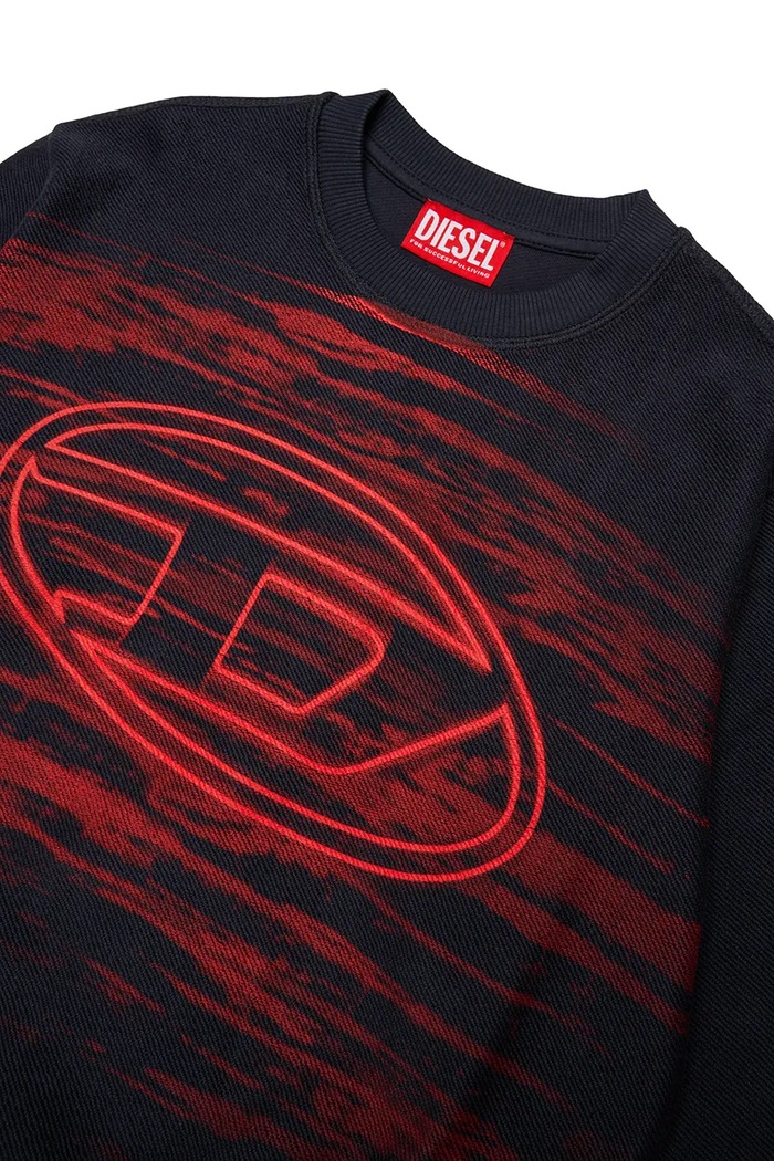Chłopiec Diesel Bluza dziecięca SFRIT OVER SWEAT-SHIRT J02984.KYA2P czarny