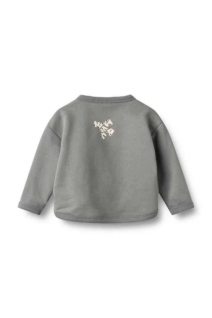 Wheat Dukserica za bebe od pamuka 6336.672.GOTS siva AW26