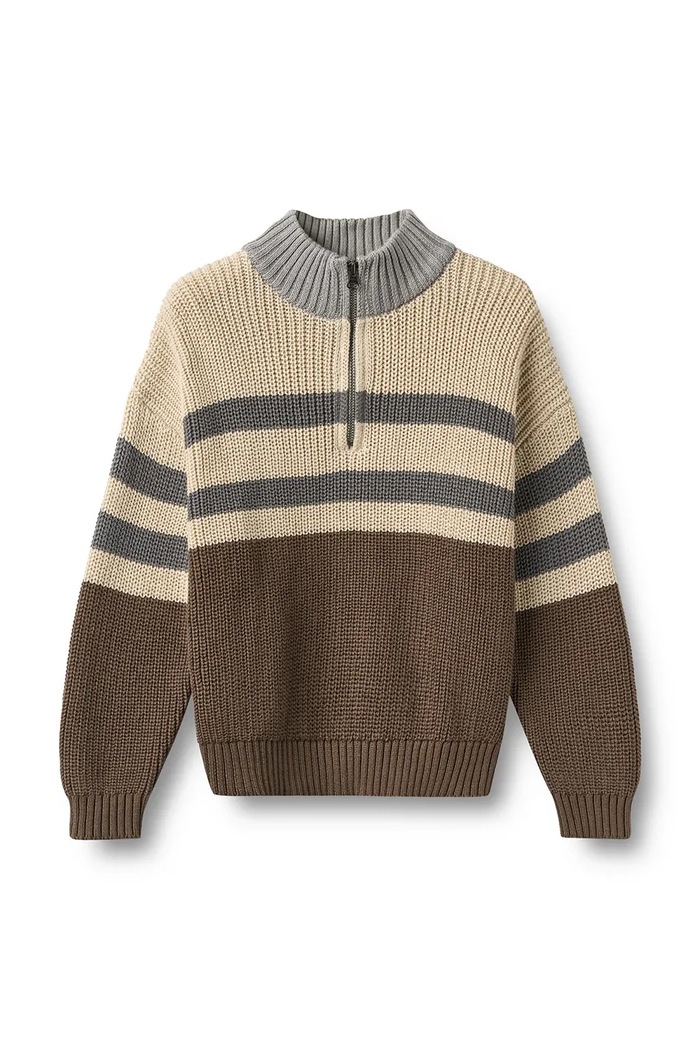 Wheat Sweter dziecięcy bawełniany beżowy 2537.560.GOTS