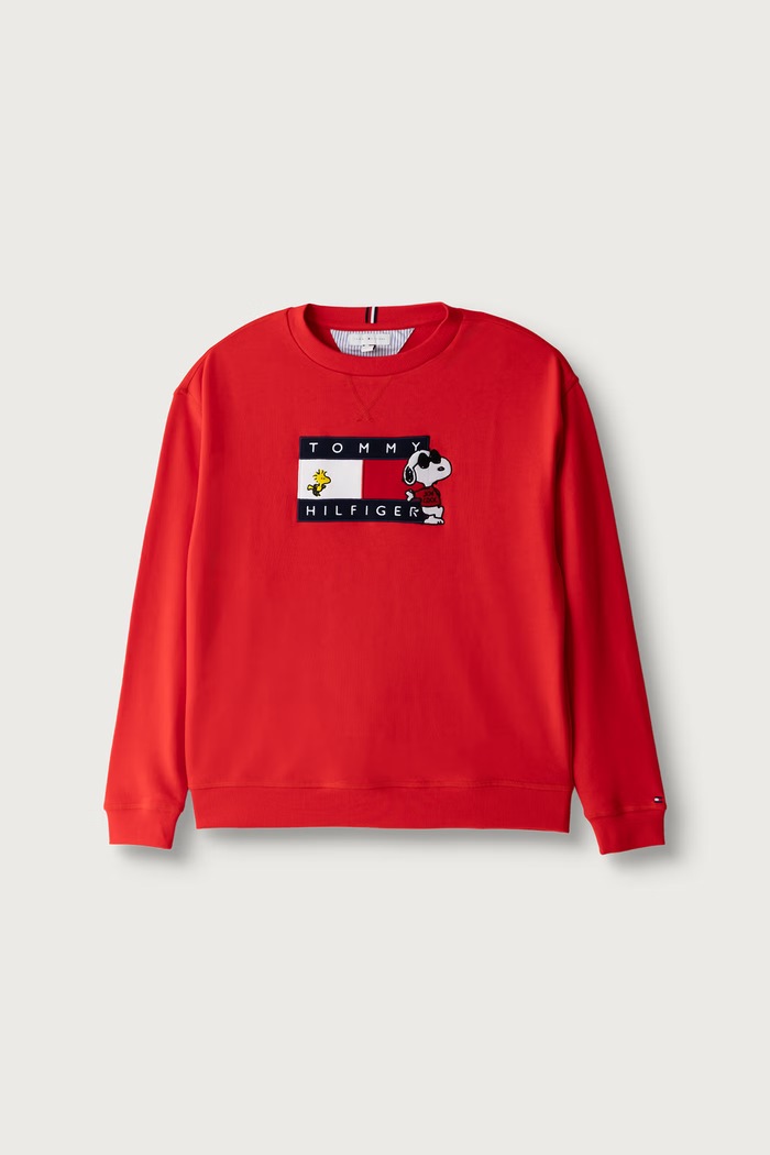 Tommy Hilfiger Mikina detská bavlnená x Peanuts KS0KS00764.128.176.9BY2 červená AW26