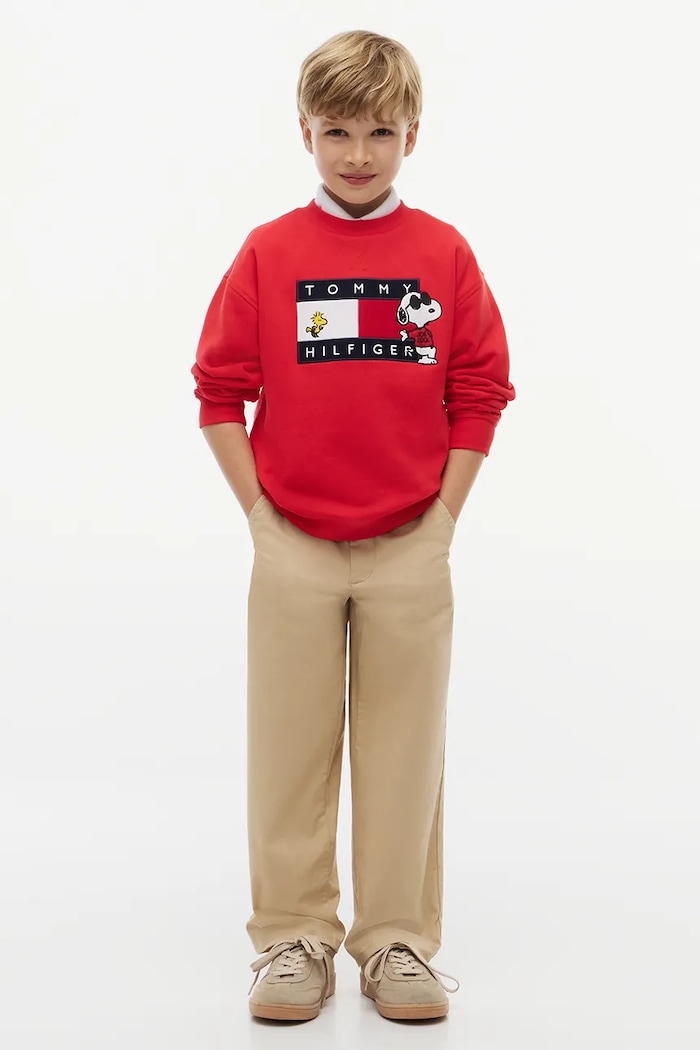 Tommy Hilfiger bluza dziecięca bawełniana KS0KS00764.128.176.9BY2 czerwony AW26