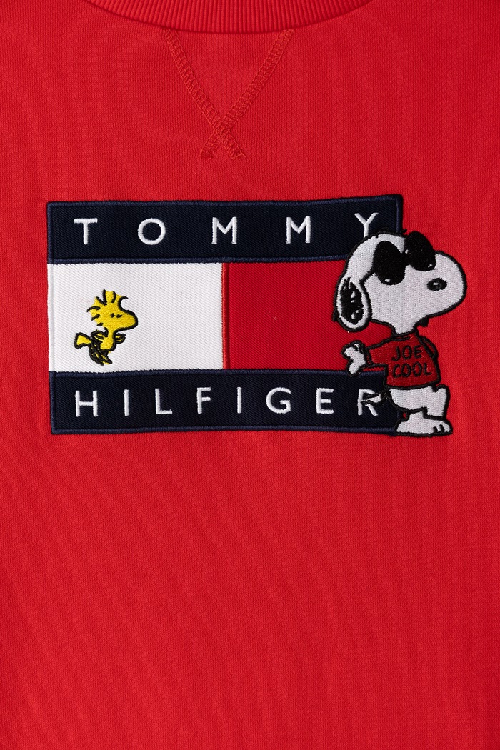 Mikina detská bavlnená x Peanuts Tommy Hilfiger KS0KS00764.128.176.9BY2 červená