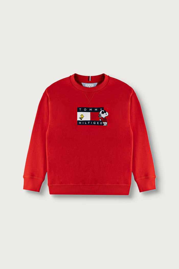 Tommy Hilfiger Felpa per bambini in cotone x Peanuts KS0KS00764.74.122.9BY2 rosso AW26