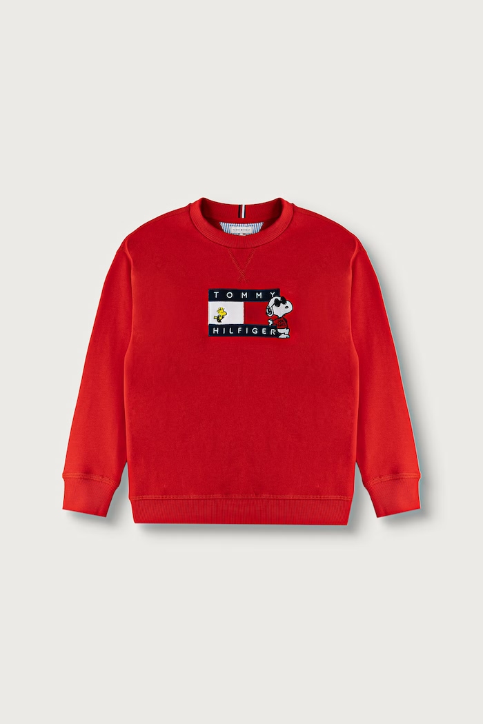 Tommy Hilfiger Felpa per bambini in cotone x Peanuts KS0KS00764.74.122.9BY2 rosso AW26