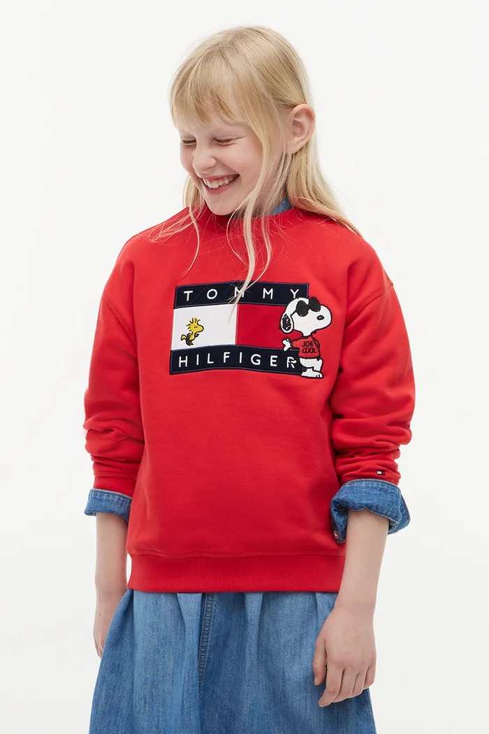 Tommy Hilfiger bluza dziecięca bawełniana KS0KS00764.74.122.9BY2 czerwony
