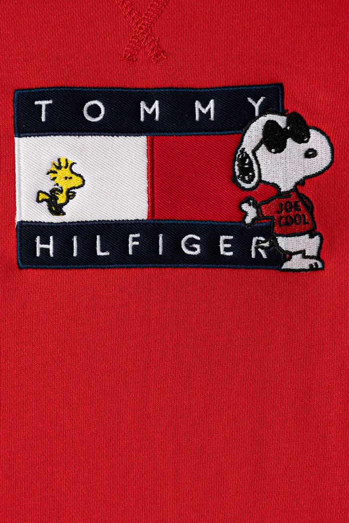 Felpa per bambini in cotone x Peanuts Tommy Hilfiger KS0KS00764.74.122.9BY2 rosso