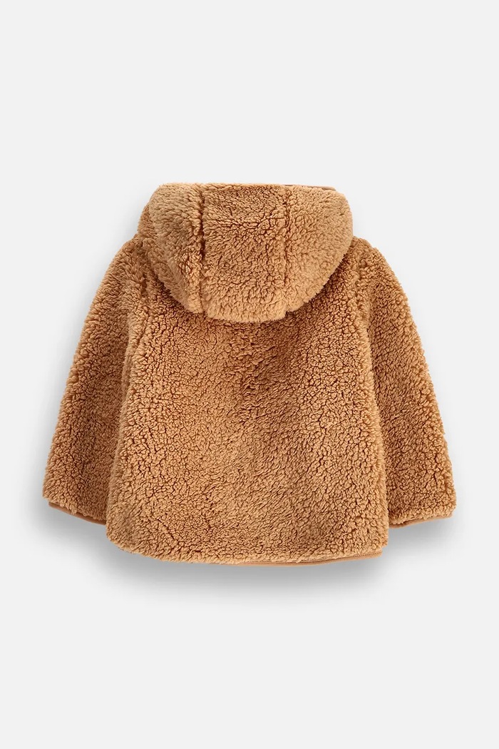 Coccodrillo Bluza z kapturem niemowlęca polarowa ZC6132601SUN beżowy AW26