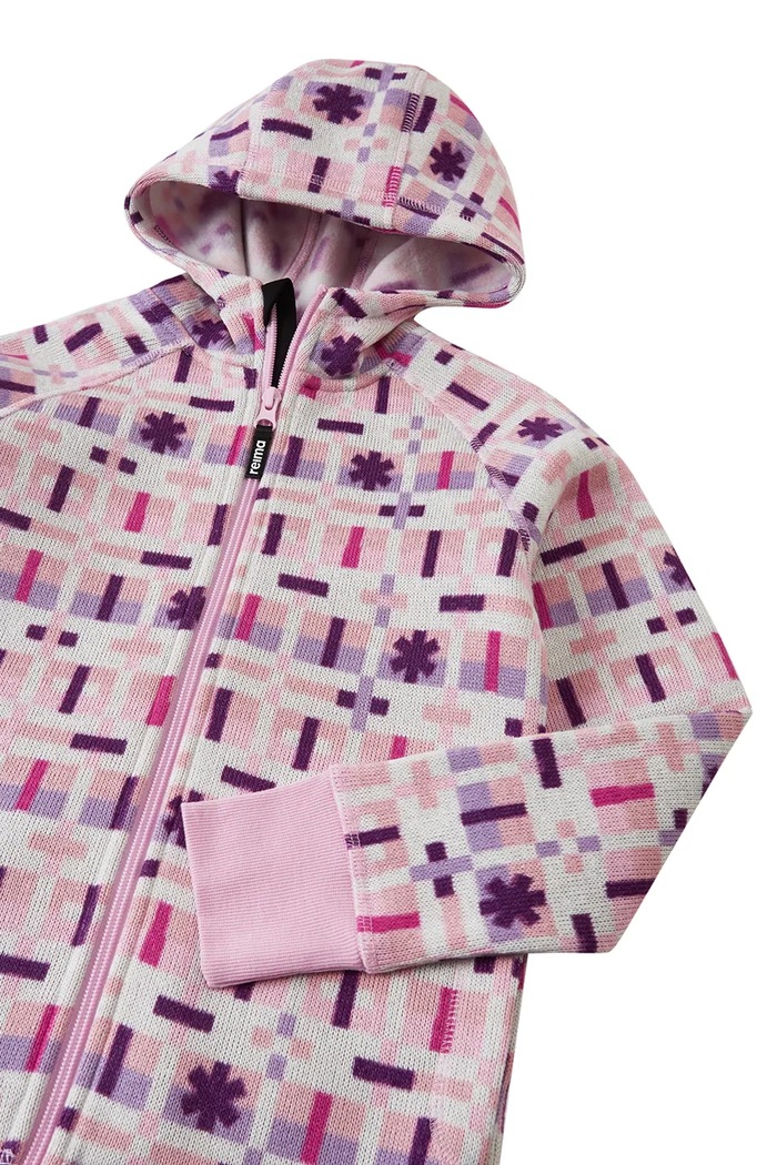 Bluza rozpinana z kapturem dziecięca Northern Reima 5200044A.9BY2 różowy