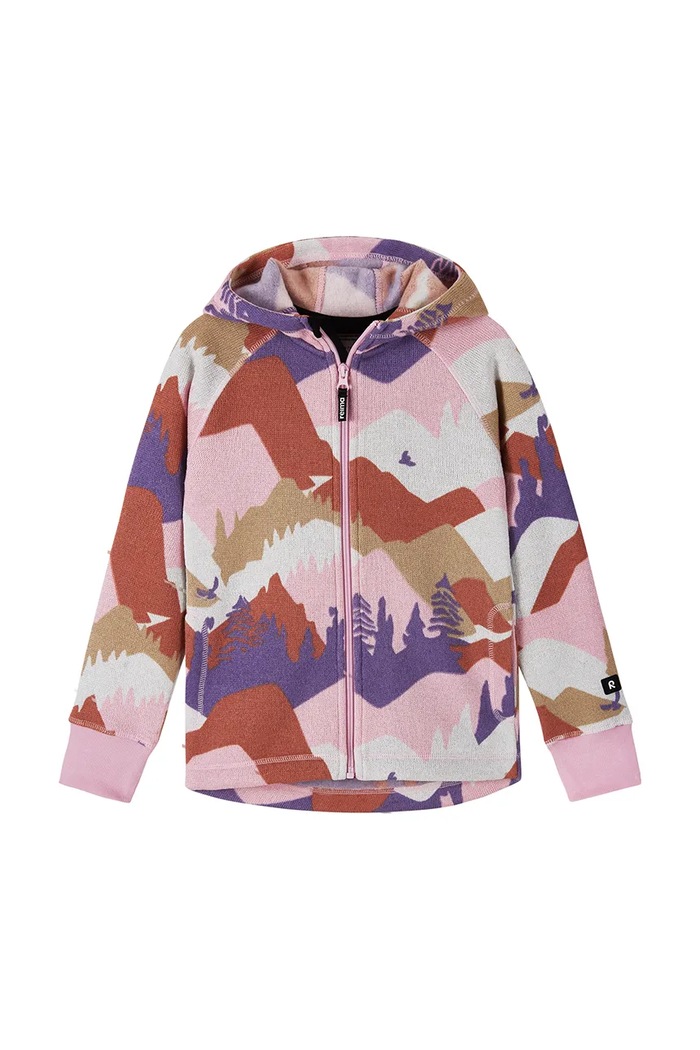 Reima Bluza rozpinana z kapturem dziecięca Northern 5200044A.9BY2 różowy AW26
