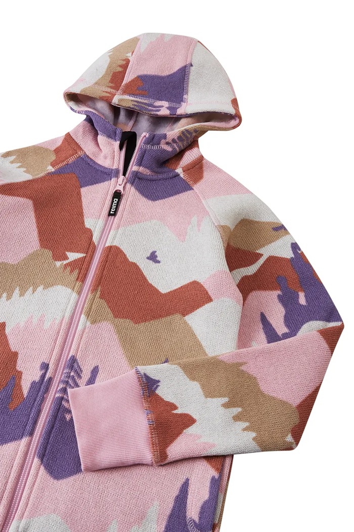 Bluza rozpinana z kapturem dziecięca Northern Reima 5200044A.9BY2 różowy