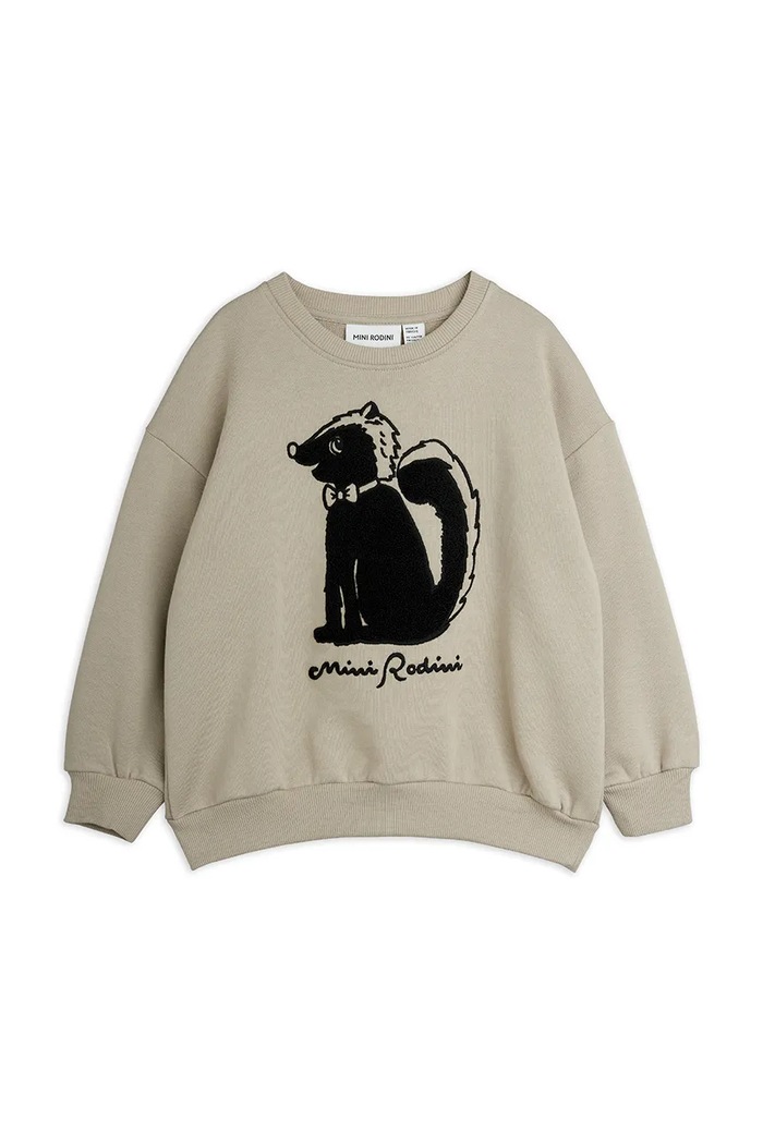 Mini Rodini bluza dziecięca bawełniana Skunk 26720114 szary AW26