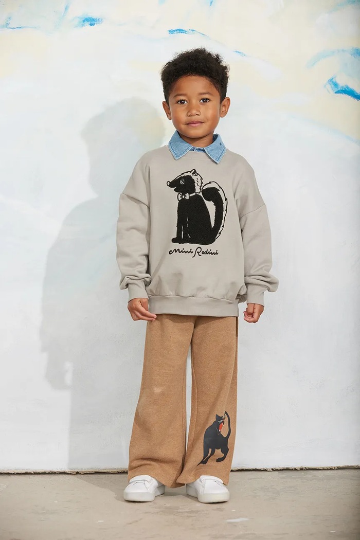 Mini Rodini bluza dziecięca bawełniana Skunk 26720114 szary